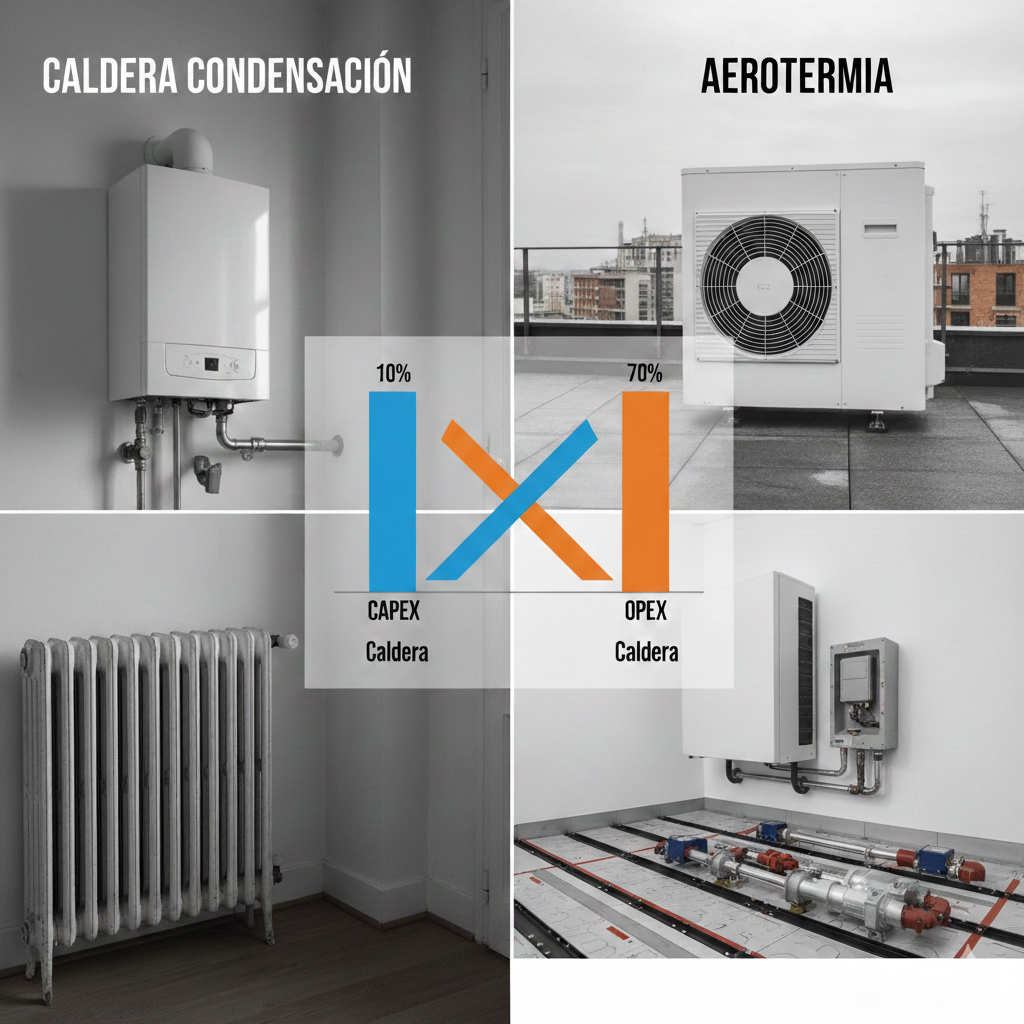 [Debate Técnico] Rehabilitación Energética: ¿Condensación a Gas o Aerotermia? Análisis de Variables